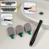 SAYUANVA Pumice Toilet Bowl Cleaning Stone with Handle, Replaceable Heads, Natural Pumice Scrubber for Hard Water Stains, Multi-Surface Safe, 9.5