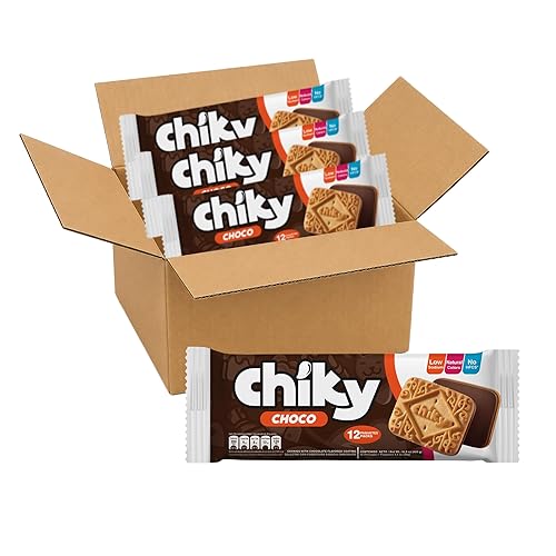 Chiky Chocolate Fudge Cookies, Crunchy & Sweet, Smooth Cream Center, Crispy Texture That Melts In Every Bite, 16.9 ounces, 1 Box contains 3 Bags, each