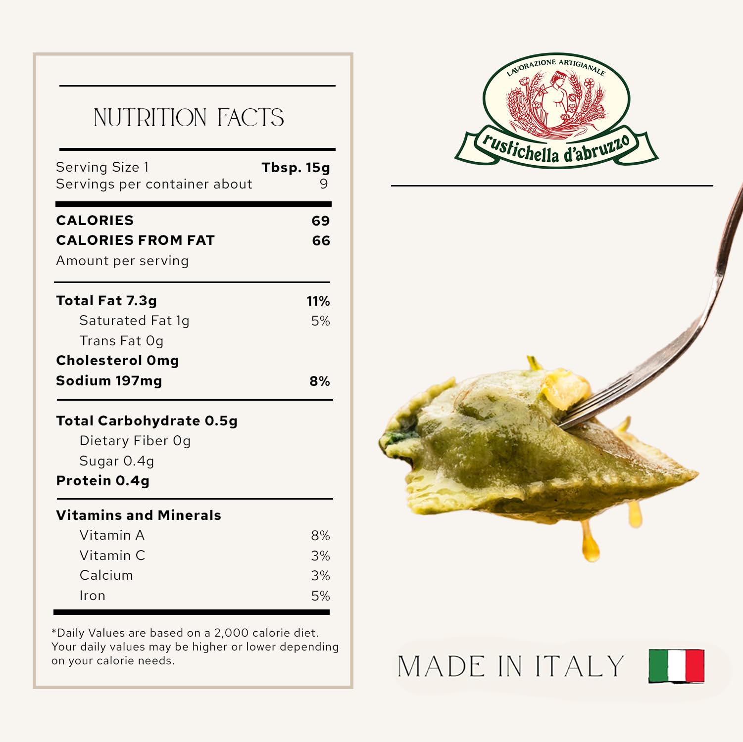 Rustichella D' Abruzzo Pesto Alla Genovese Sauce, 4.6 Fluid Ounce