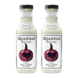 BRIANNAS - Home Style Creamy Blue Cheese Dressing - Fine Salad Dressing made with Premium Ingredients - Gluten Free & Low Sugar Dressing - 12 oz