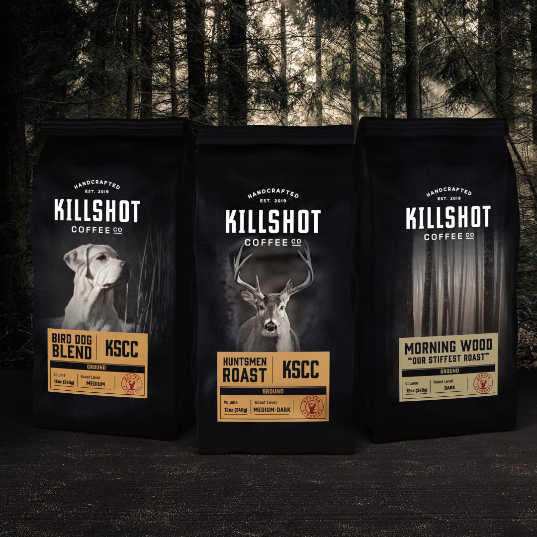 Killshot Coffee Bird Dog Blend, Medium Roast Ground Coffee - 12 Ounce Bag