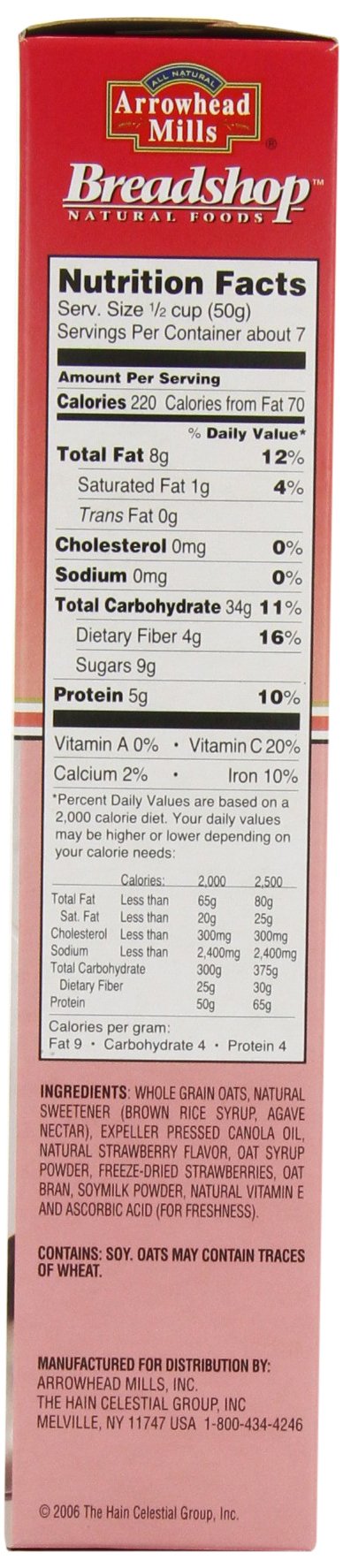 Arrowhead Mills Breadshop Strawberry 'n Cream Granola, 13 Ounce Boxes (Pack of 6)