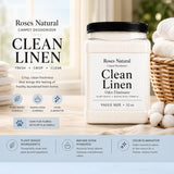 Roses Natural Clean Linen Carpet Deodorizer Powder - 32 oz Value Size | Plant-Based Baking Soda Formula | Odor Eliminator for Carpets, Rugs