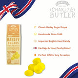 Charles Butler Barley Sugars 6.7oz (Pack of 3) | Handmade Old Fashioned Barley Sugar Candy Drops | Traditional British Hard Candy Gift Box | English