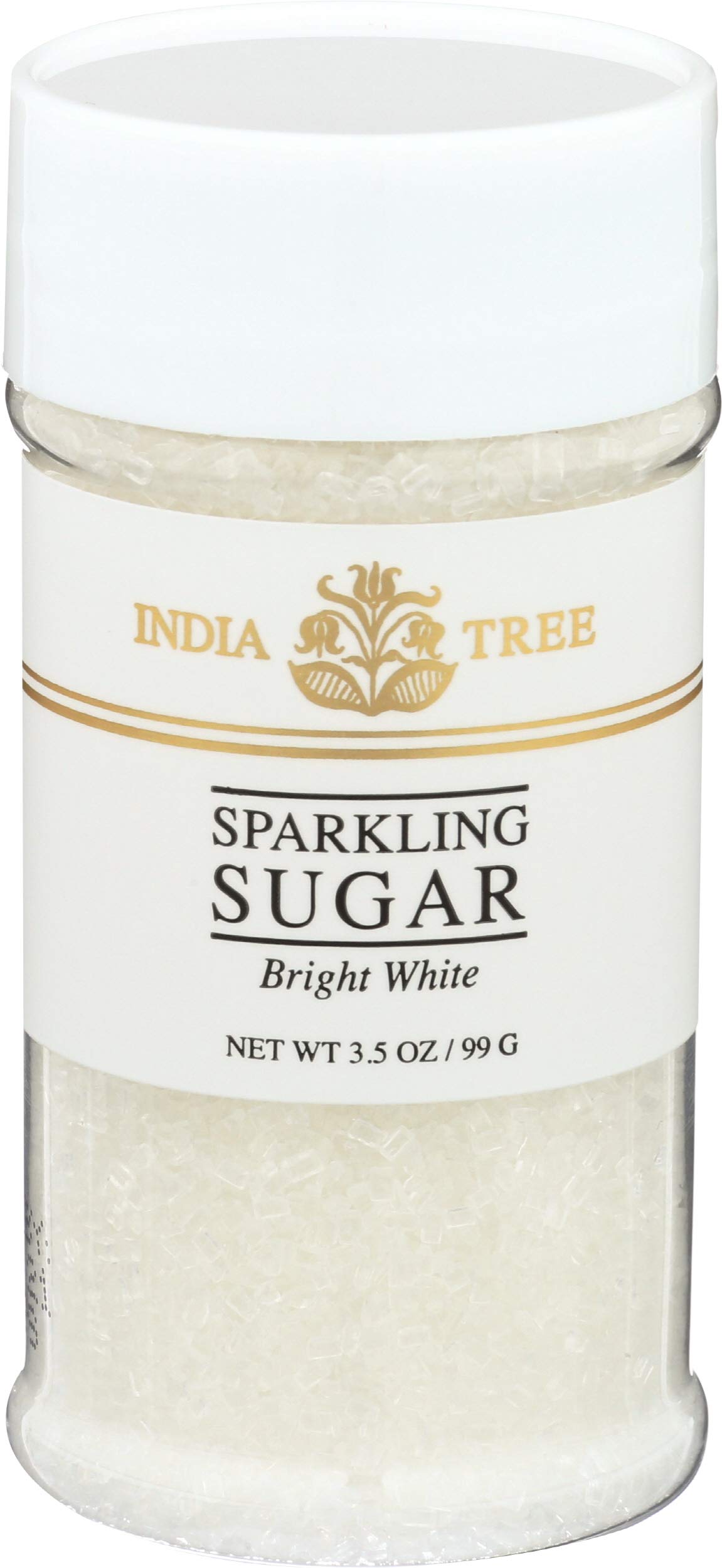 INDIA TREE White Decorating Sugar, 3.5 OZ