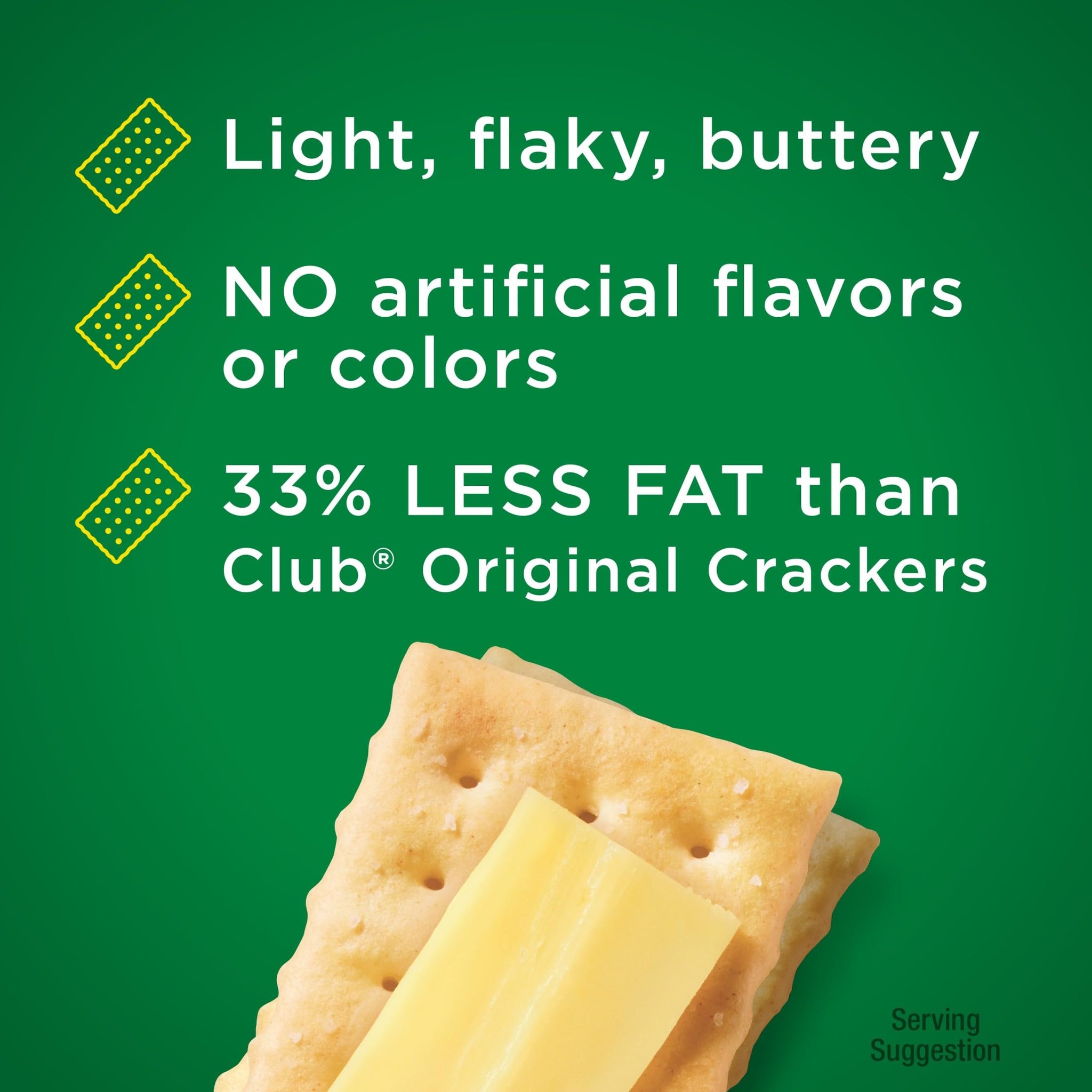 Club Crackers, Lunch Snacks, Snack Crackers, Reduced Fat, 11.7oz Box (1 Box)