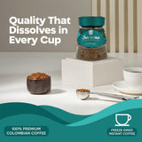 Juan Valdez Decaffeinated Freeze Dried Coffee | 100% Colombian Arabica Beans | 100% Colombian Coffee | 3.5 oz / 100 gr Jar | Rich Flavor, Naturally