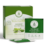 Soursop Graviola Tea Bags 50 count - Natural Pure Leaves - Sugar Free, Caffeine Free & Gluten-Free - Hoja Guanabana Tea - Authentic Herbal Tea