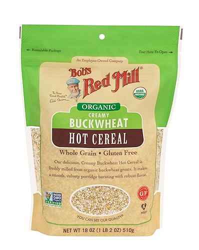 Bob's Red Mill Organic Gluten Free Creamy Buckwheat Hot Cereal, 18oz (Pack of 1) - Non GMO, Whole Grain, Vegan, Kosher