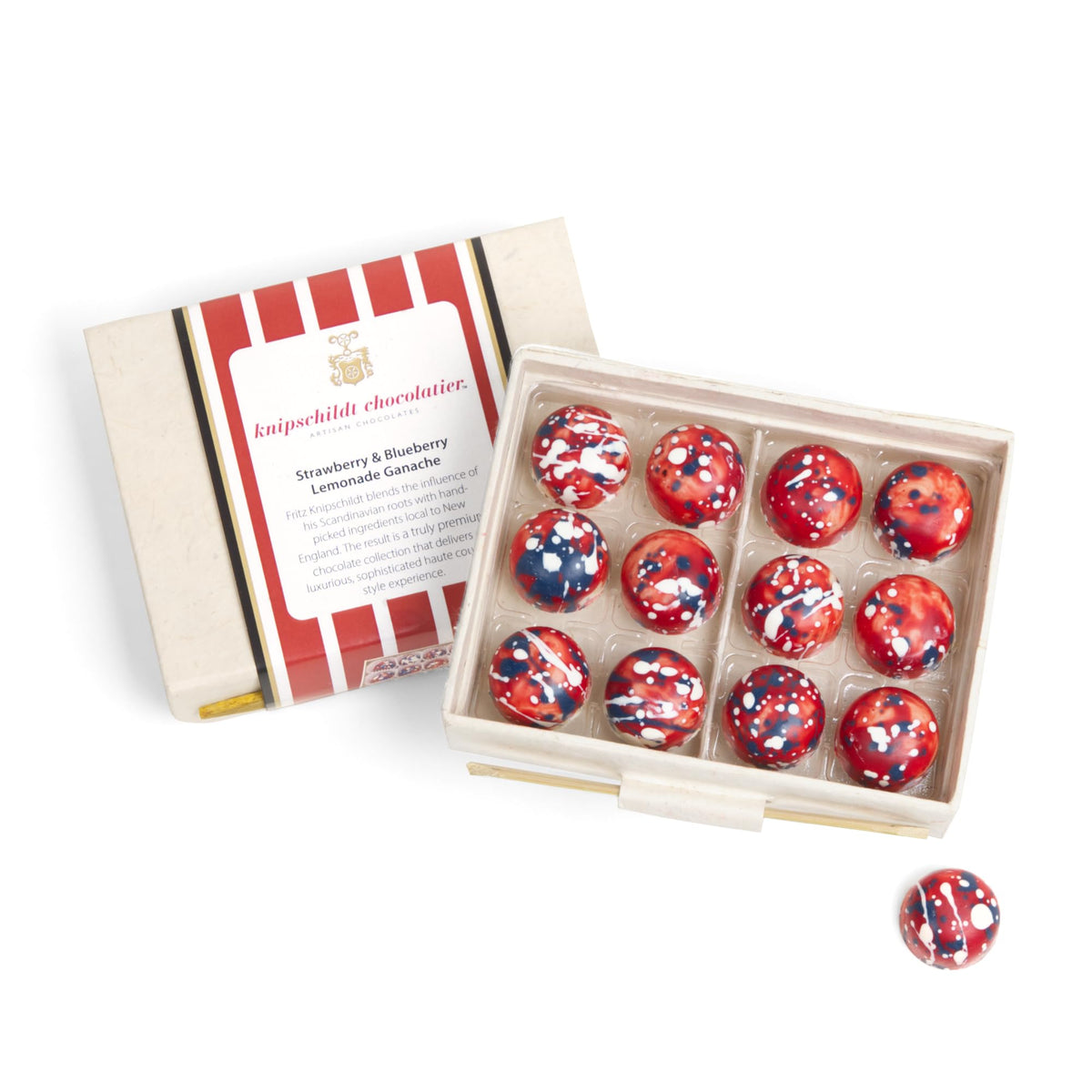 Strawberry Lemonade & Blueberry Ganache Bon Bons Gift Box, 12 Piece, Made in The USA