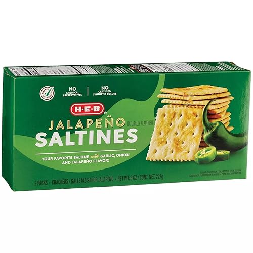 HEB H?E?B Jalapeno Saltine Crackers 8 oz 2 pack