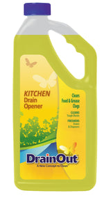 Drain OUT Kitchen Drain Opener and Drain Cleaner, Food and Grease Remover, Fresh Citrus - 32 Ounce