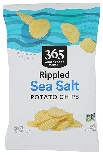 365 By Whole Foods Market, Potato Chips Rippled Sea Salt, 8 Ounce