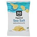 365 By Whole Foods Market, Potato Chips Rippled Sea Salt, 8 Ounce