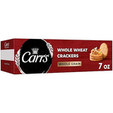 Carr's Crackers, Whole Grain Crackers, Party Snacks, Whole Wheat, 7oz Box (1 Box)