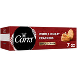 Carr's Crackers, Whole Grain Crackers, Party Snacks, Whole Wheat, 7oz Box (1 Box)