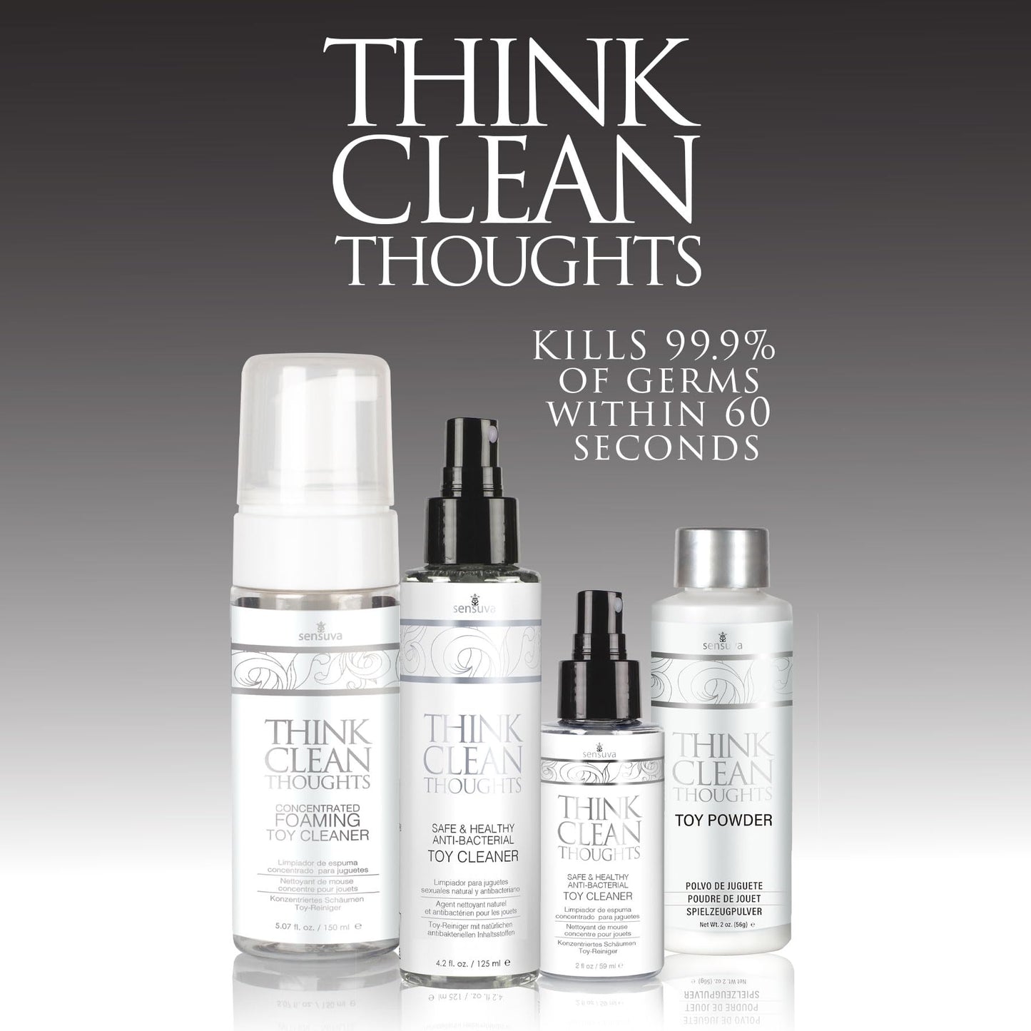 sensuva Think Clean Thoughts Toy Cleaner | 2 fl.oz. Mild Formula