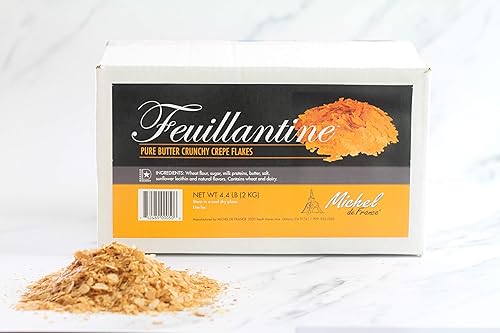 Feuillantine™-Crispy confection made from thin, sweetened crêpes.