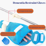 BNOKRTEP Dementia Hand Restraint Gloves for Elderly, Padded Adult Anti-scratching Hand Mitts for Protection, Breathing Netting Safety Control Gloves 2