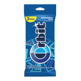 ORBIT Peppermint Sugarfree Chewing Gum, 3 Packs of 14-Pieces (42 Total Pieces)