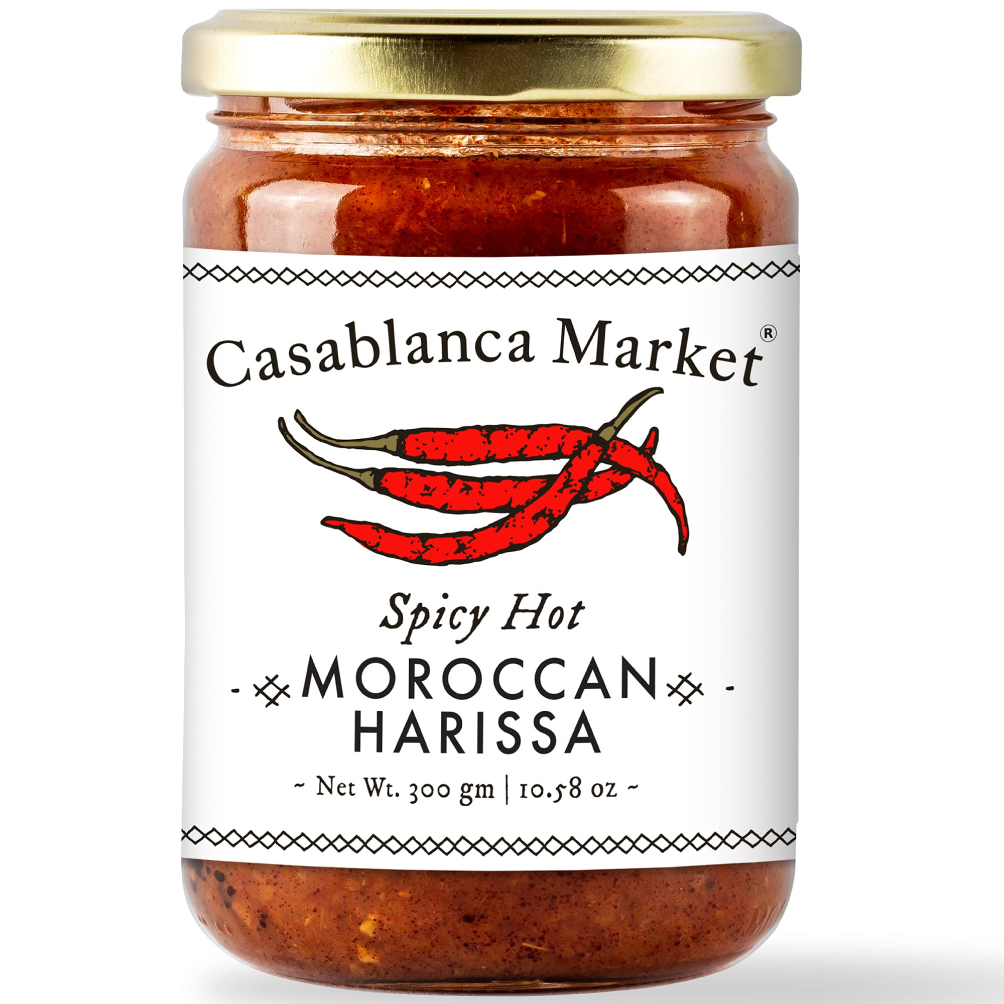 Casablanca Market Harissa Gourmet Hot Sauce -Harissa Sauce - Moroccan North African Spice Best Hot Sauce Gift Harissa Seasoning - Harissa Spice Red