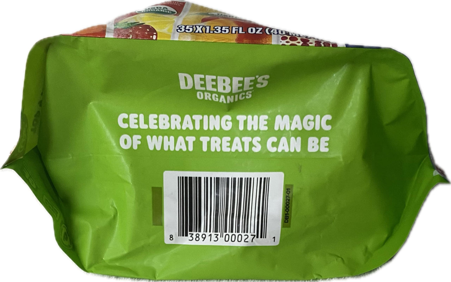 Deebee's Organics Superfruit Freezies, 1.35 Fl Oz, Pack of 35