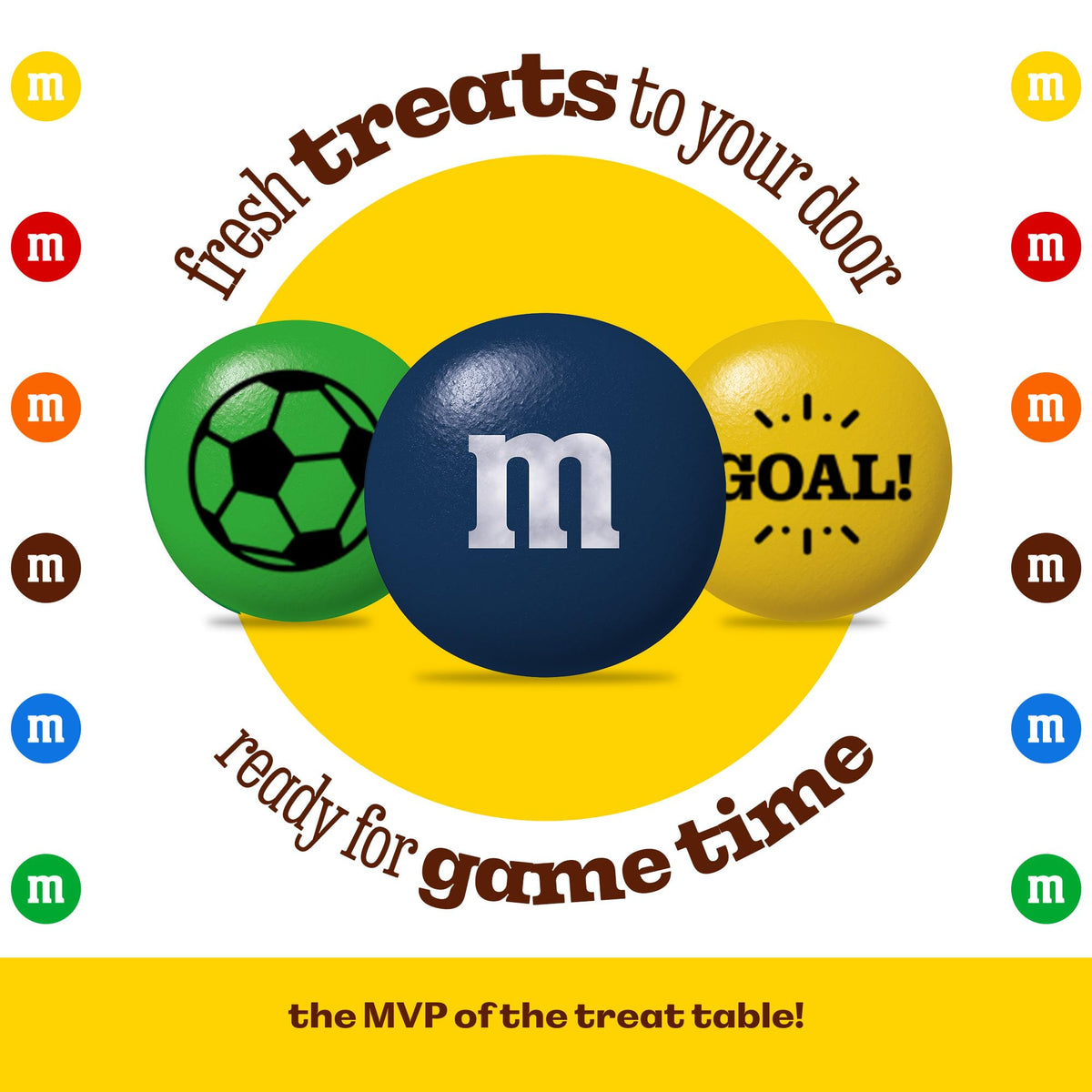 M&M'S Brazil Soccer Milk Chocolate Candy, 2 lb Bulk Resealable Bag