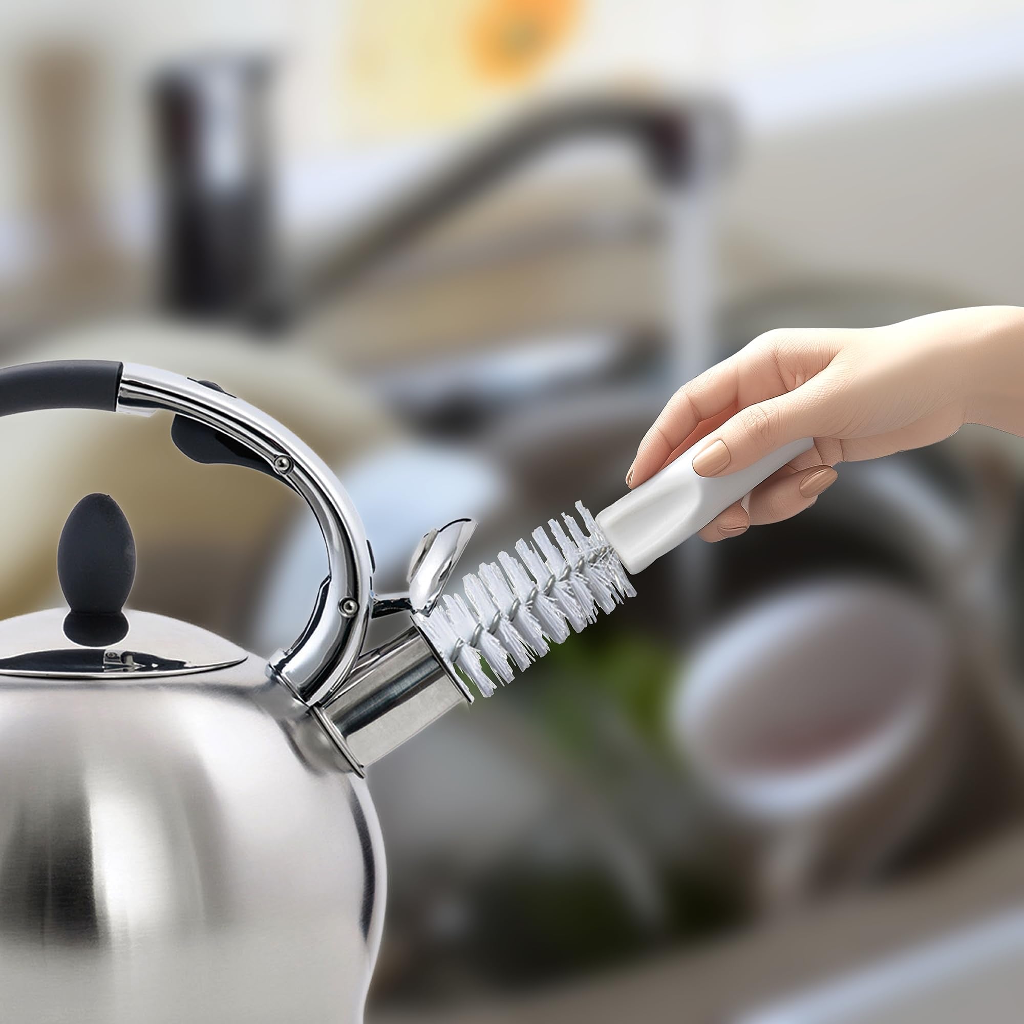 HIC Kitchen Tea Kettle Cleaning Brush for Spouts