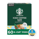 Starbucks K-Cup Coffee Pods, Iced Coffee Blend, Vanilla Naturally Flavored for Keurig Brewers, 100% Arabica, 6 Boxes (60 Pods Total)