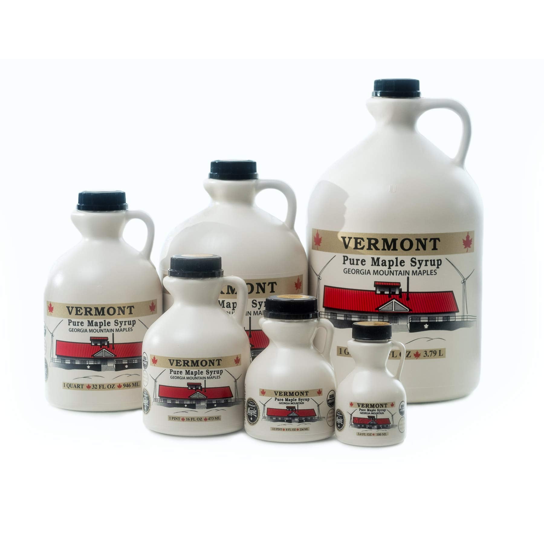Georgia Mountain Maples of Vermont, Organic Maple Syrup, Amber Color Rich Taste, 16 oz