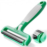4-in-1 Pet Hair Remover & Lint Tool, Reusable Carpet Cleaner for Dog & Cat Fur - Safe for Couch, Clothes, Rugs & Car Mats - Portable Detailer with 4
