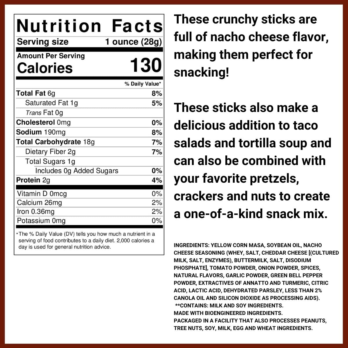 WinCrest Corn Sticks - 1.5 Lb Tub (Nacho)