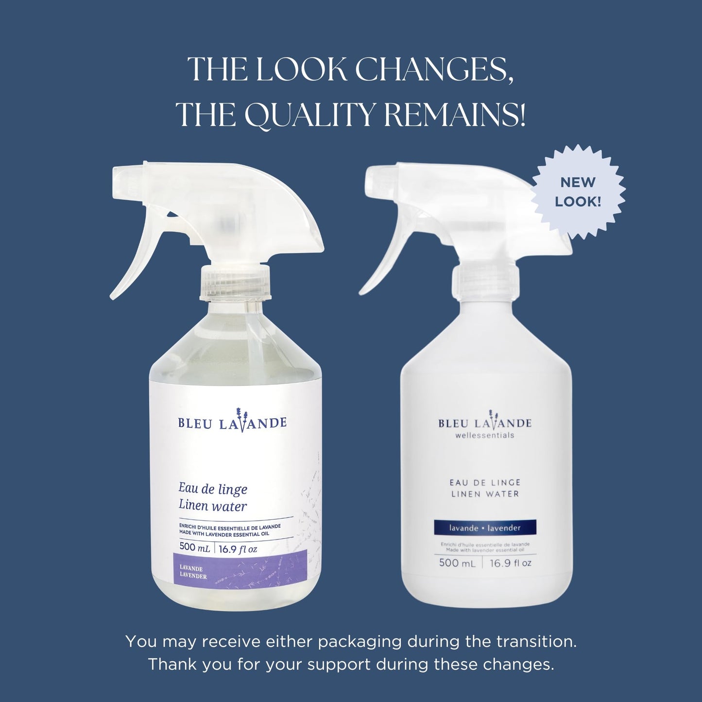 Bleu Lavande - Lavender Linen Water - Made with Pure Lavender Essential Oil - Natural Scent Fabric Refresher Spray - No Artificial Fragrances
