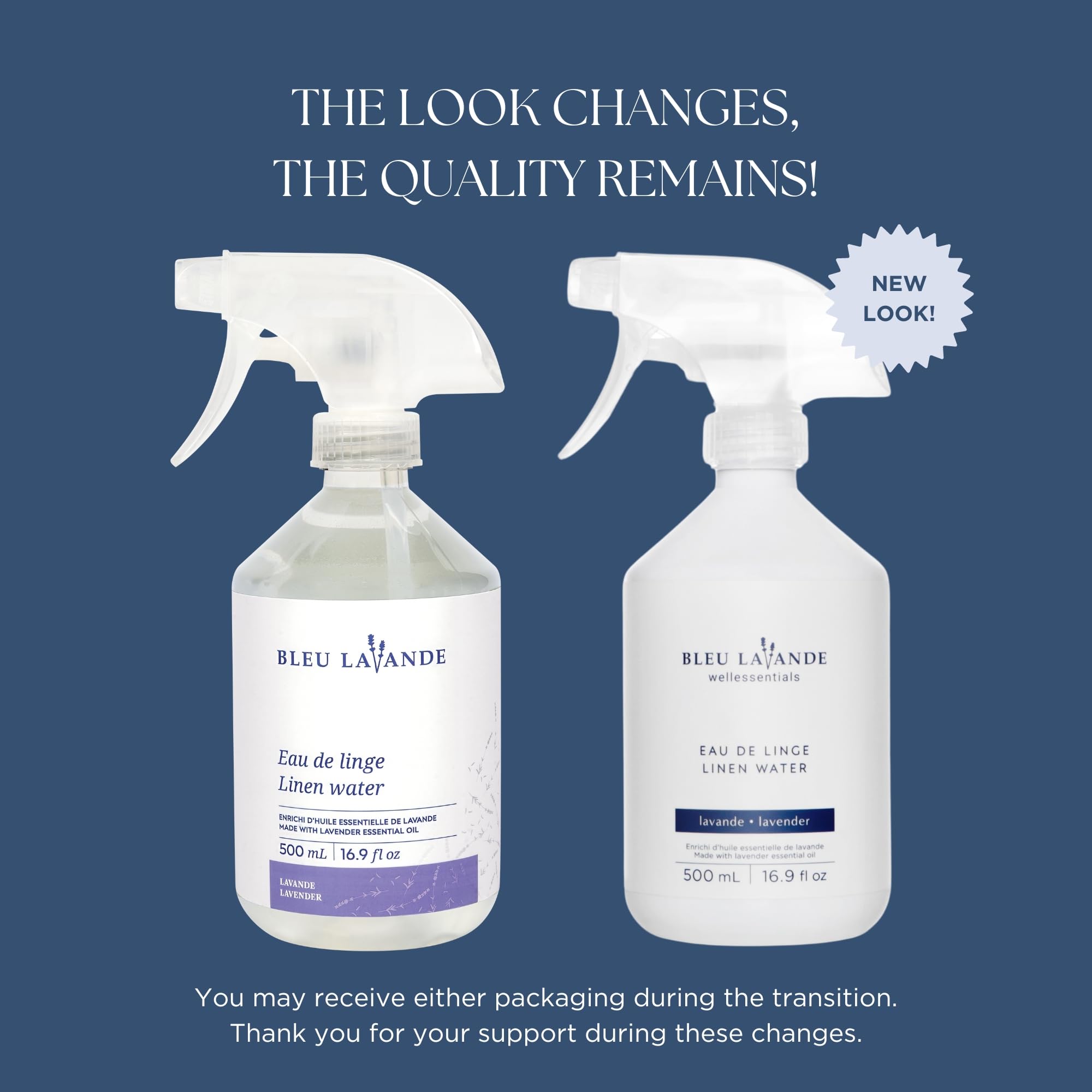 Bleu Lavande - Lavender Linen Water - Made with Pure Lavender Essential Oil - Natural Scent Fabric Refresher Spray - No Artificial Fragrances