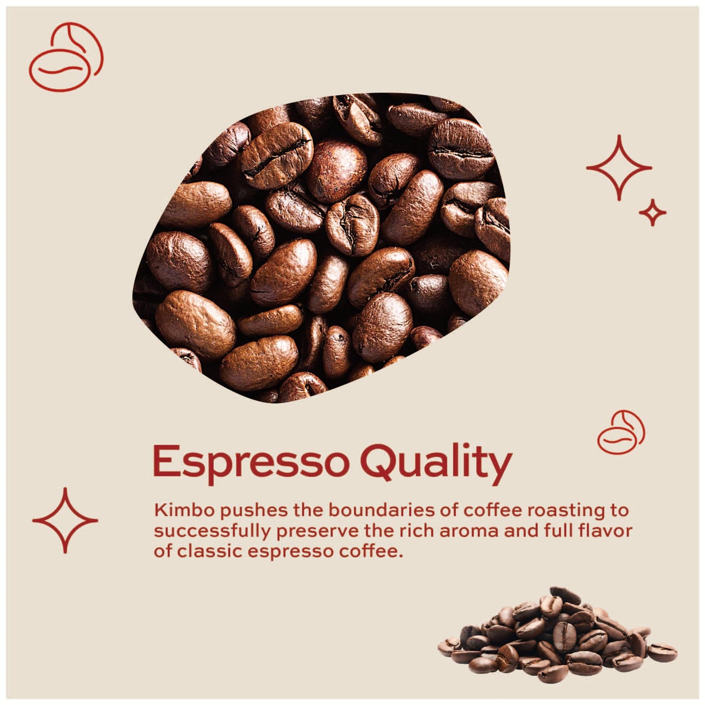 Kimbo 100% Arabica Coffee, Napoli Original Blend, Whole Bean, 10/13 Intensity, Dark Roast, 12 oz bag