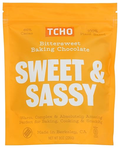 Tcho, Organic Dark Chocolate Baking Discs, 8 Ounce