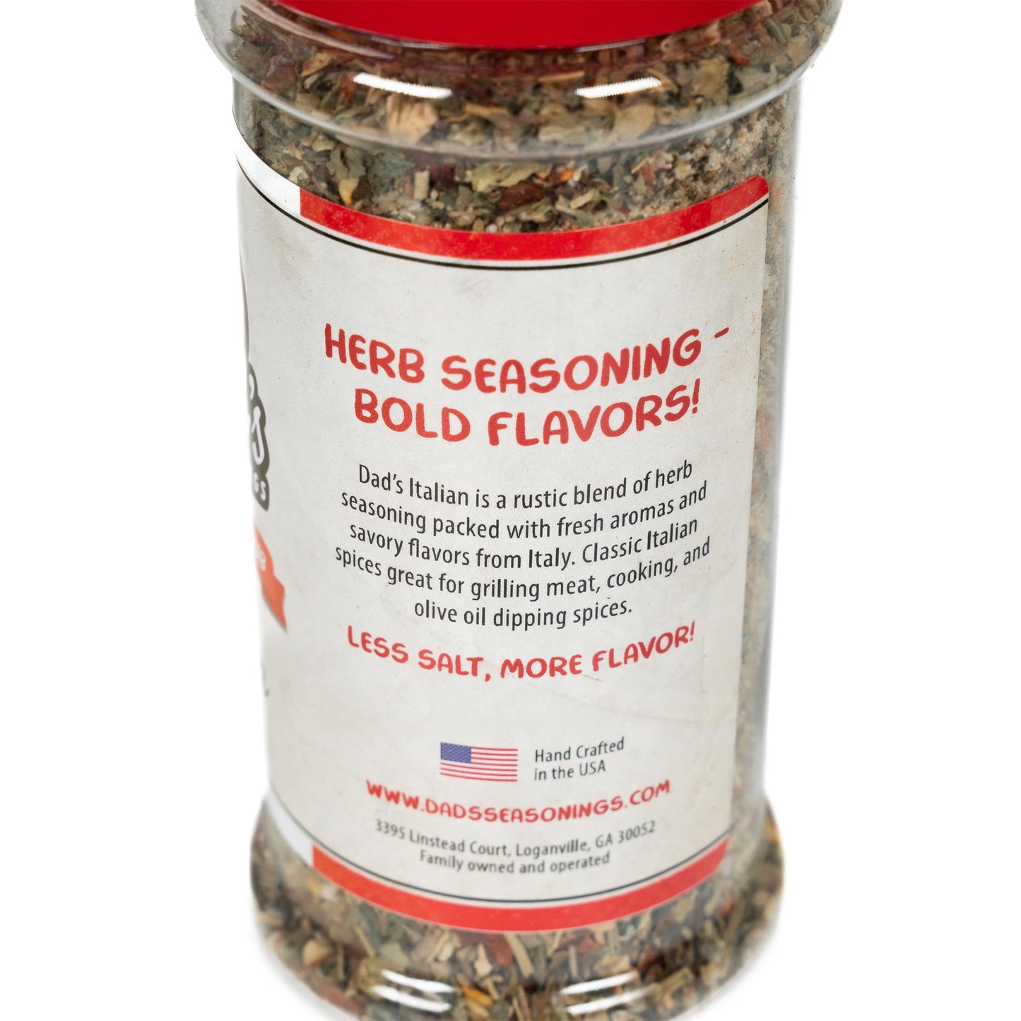 Dad’s Seasonings Italian Rub & Seasoning, All-in-One Herb Seasoning with Garlic, Pepper, and Bold Spices - Great for Pasta, Pizza, Meat, Grilling