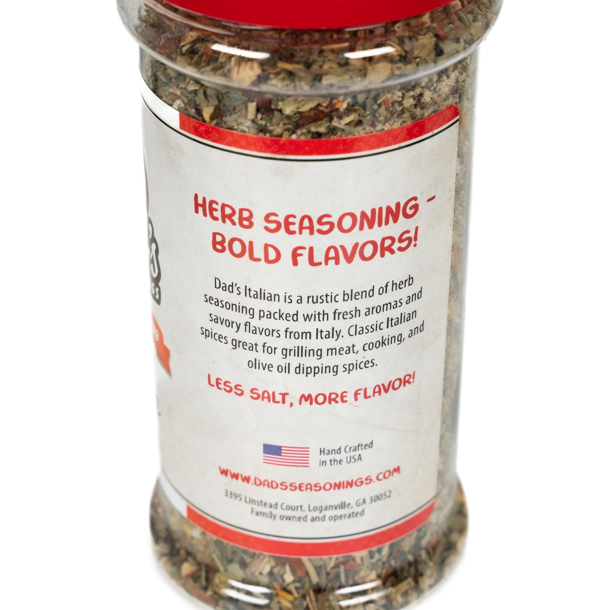 Dad’s Seasonings Italian Rub & Seasoning, All-in-One Herb Seasoning with Garlic, Pepper, and Bold Spices - Great for Pasta, Pizza, Meat, Grilling