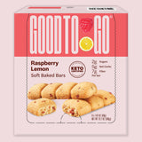 GOODTO GO Soft Baked Bars - Raspberry Lemon, 9 Pack - Gluten Free, Keto Certified, Paleo Friendly, Low Carb Snacks