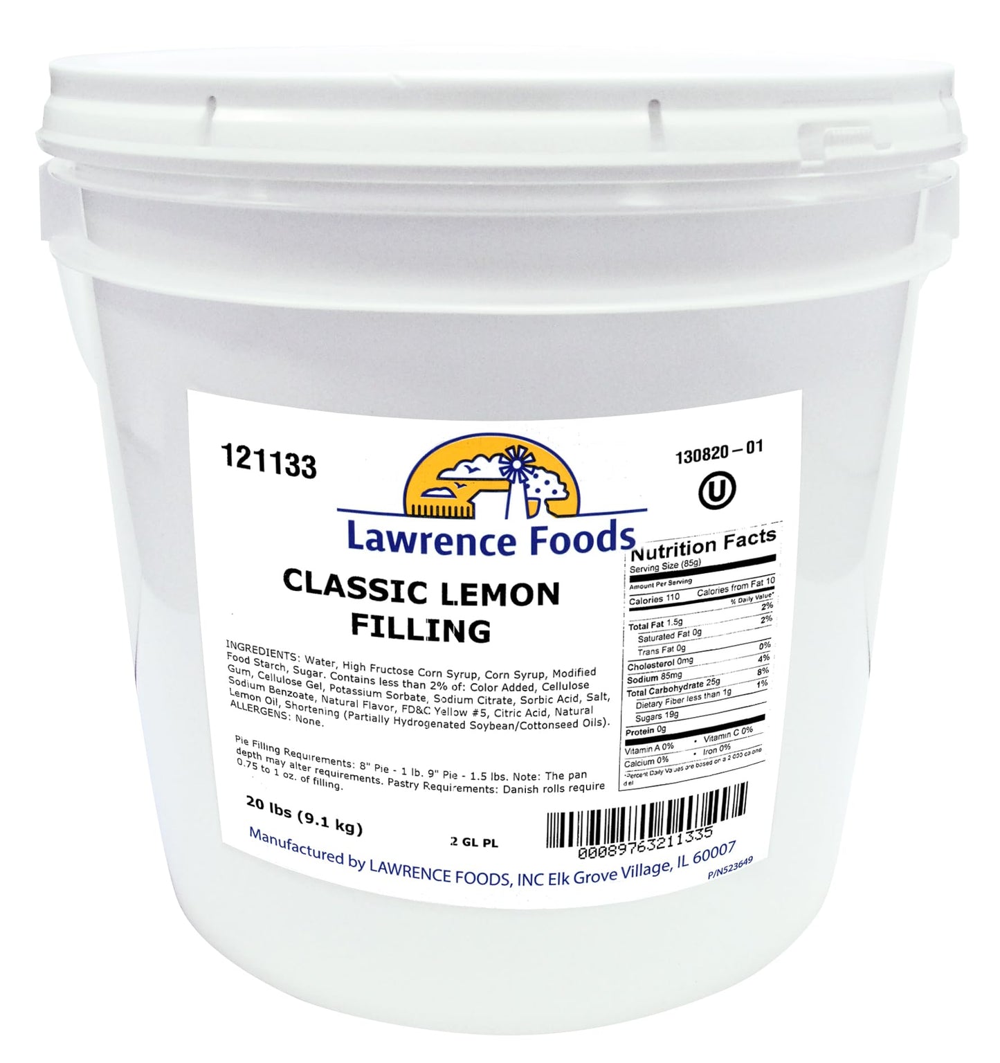 Lemon Filling 2 Gallon -- 1 each.