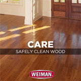 Weiman Hardwood Floor Cleaner - Surface Safe, No Harsh Scent, Safe for Use Around Kids and Pets, Residue Free - 27 oz. Trigger