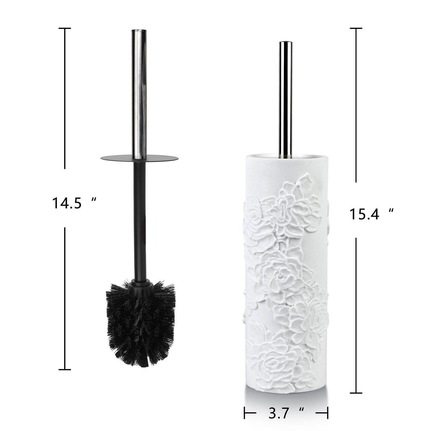 Indecor Home Toilet Brush and Holder Set for Bathroom, Stylish and Durable Cleaning Tool with Modern Design, Compact for Efficient Cleaning