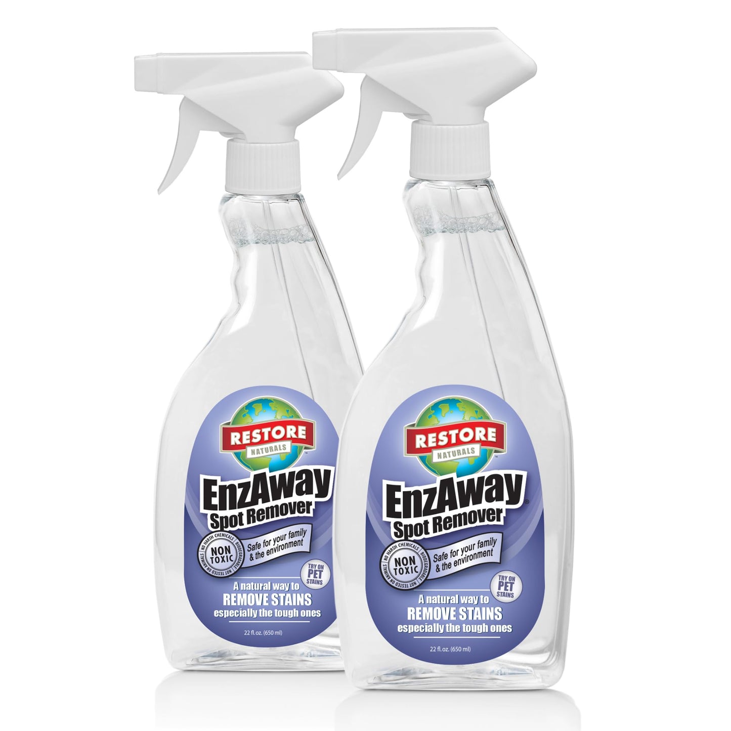 RESTORE NATURALS Stain Treater Spray, Rug Cleaner, and Laundry Stain Remover - Natural, Renewable, Plant-Based, Biodegradable Formula - Manufactured