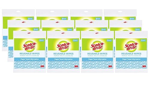 Scotch-Brite Kitchen Wipe 5 Count (Pack of 12), 60 Total
