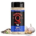 Kosmos Q SPG BBQ Dry Rub, Bold Salt Pepper Garlic Blend with Organic Cane Sugar, BBQ Seasoning for Brisket, Chicken, Steak, Ribs, Pork, Seafood