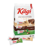 Kägi Swiss Chocolate Covered Wafers Assorted Bag - Crispy Coated, Individually Wrapped Mini-Mix of Classic, Dark & Hazelnut Flavors, 500g Bag