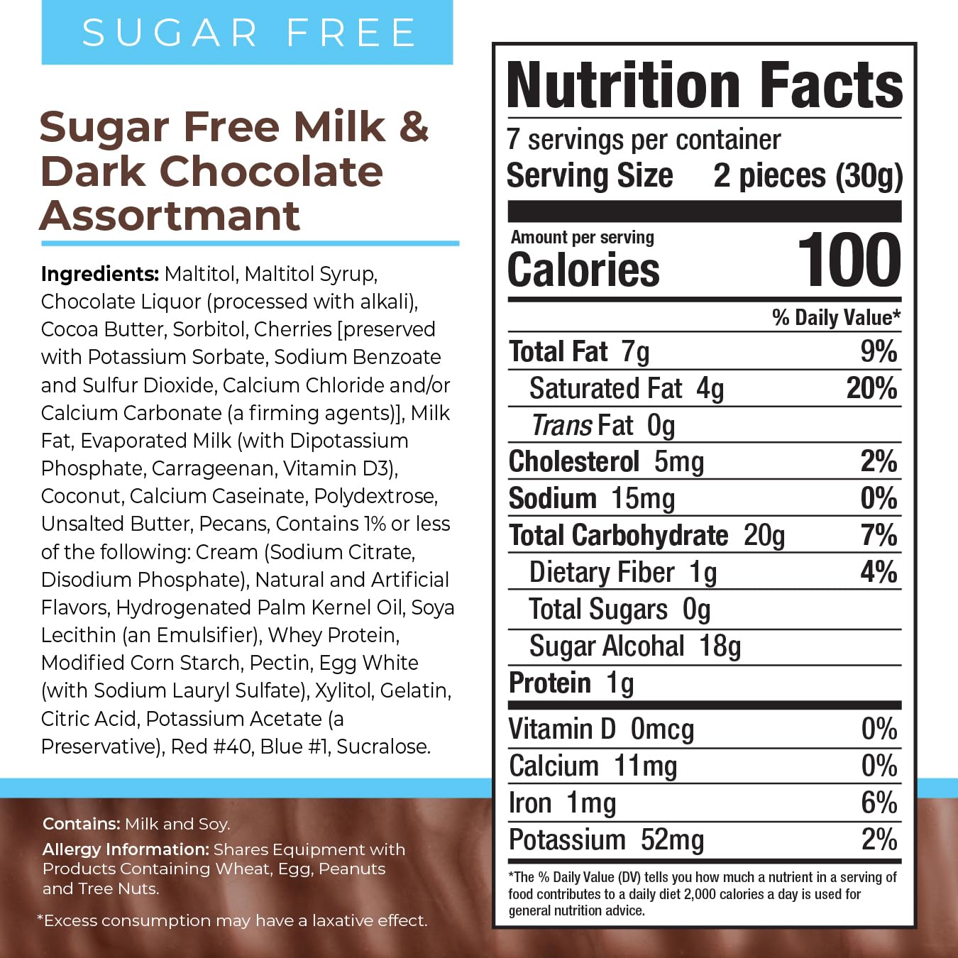 Asher's Sugar Free Chocolate Candy Assortment - Kosher, Milk & Dark Chocolates (15 pieces, 8 oz.)