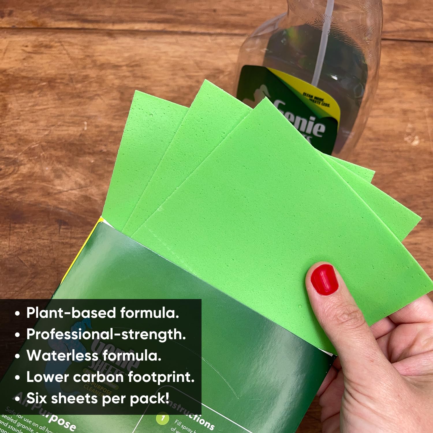 Genie Sheets All Purpose Cleaner | Concentrate Makes 6 24oz Refills | Professional-Strength | Just Add Water | Sustainable Eco-Friendly Plant-Based