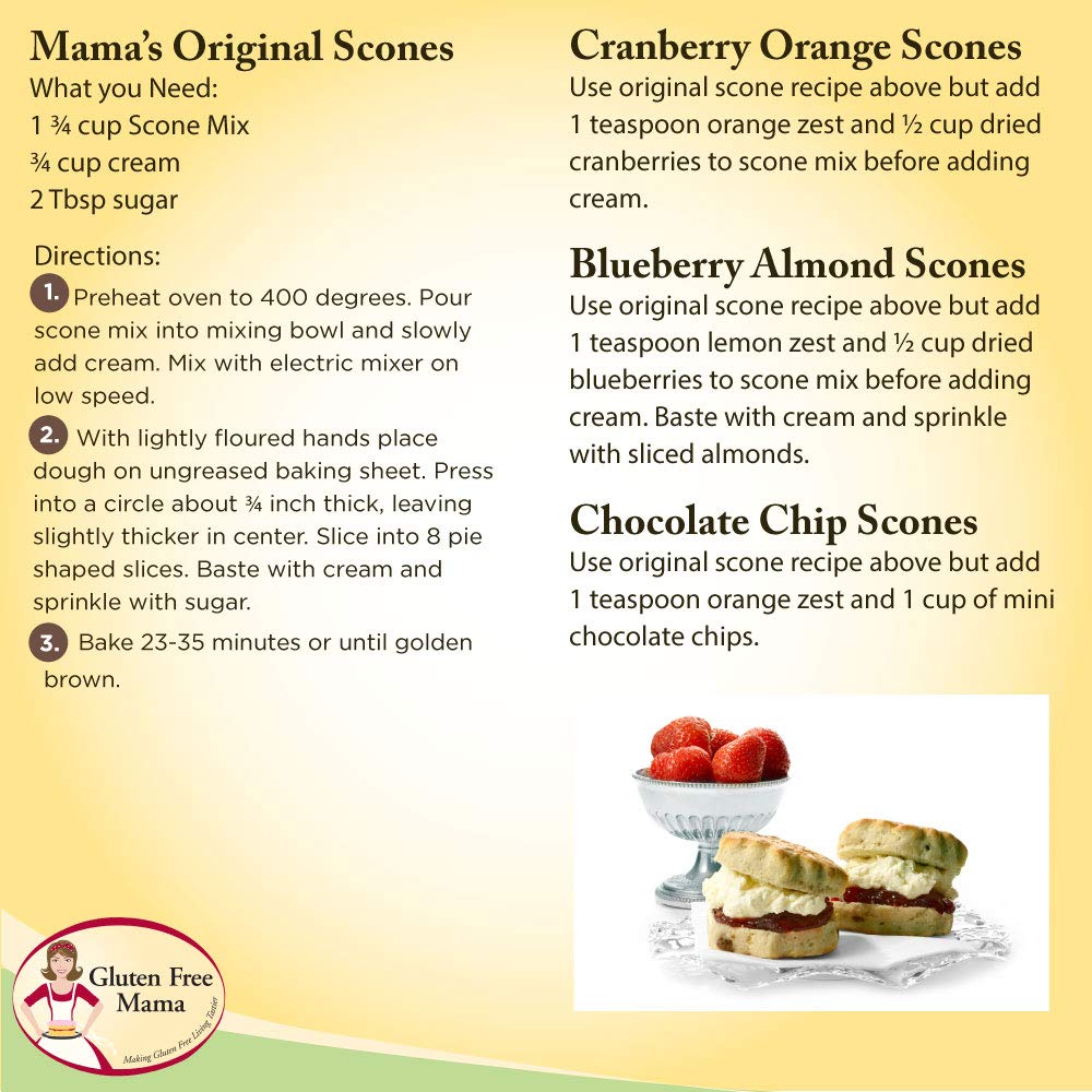 Gluten Free Scone Mix | 2 lb. Bag | Soft & Flaky | Easy to Make | Gluten Free Mama