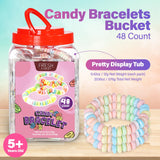 Fresh Finest 48-Count Bulk Candy Bracelets - Individually Wrapped Novelty Candy Bracelets. Perfect for Party Favors, Goody Bags, Candy Buffets